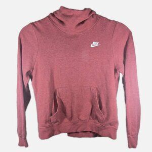 Nike Women's Red Hoodie Size Medium, High Neck Hooded Sweatshirt